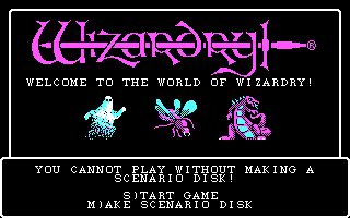 Wizardry DOS screenshot