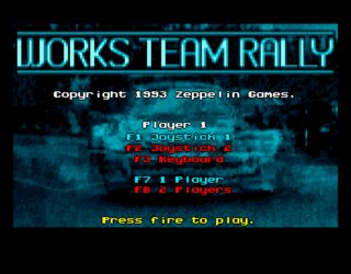 Works Team Rally Amiga screenshot