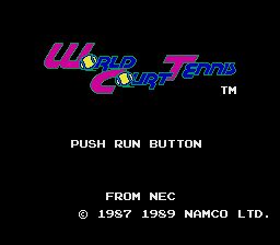 World Court Tennis PC Engine screenshot