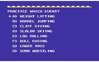 World Games Commodore 64 screenshot