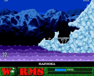 Worms Amiga screenshot