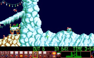 Xmas Lemmings 1992 Amiga screenshot