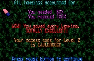 Xmas Lemmings 1992 Amiga screenshot