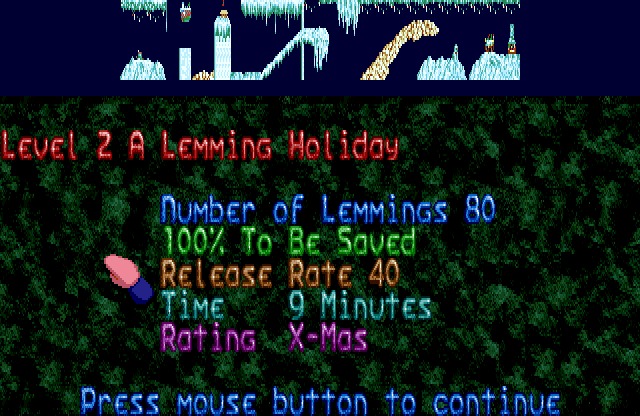 Xmas Lemmings 1992 - Amiga